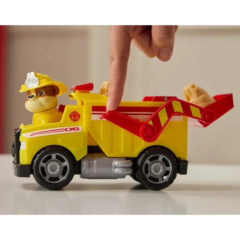 PATRULA CĂȚELUSILOR VEHICUL DE SALVARE MAȘINĂ DE POMPIERI ȘI FIGURINĂ RUBBLE