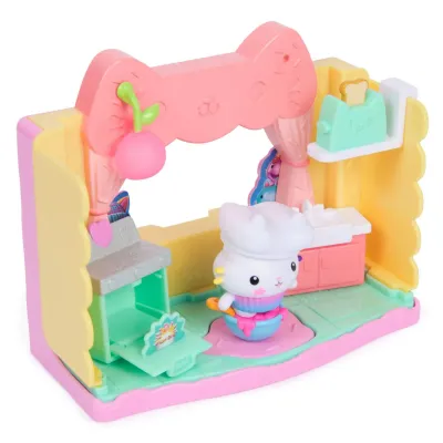 GABBYS DOLLHOUSE FILMUL CAMERE PENTRU CASA DE PAPUSI A LUI GABBY BUCATARIE CU FIGURINE ȘI ACCESORII