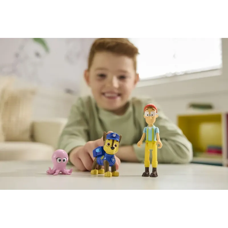 PATRULA CĂȚELUSILOR SET 3 FIGURINE CHASE ȘI CAPITANUL TURBOT
