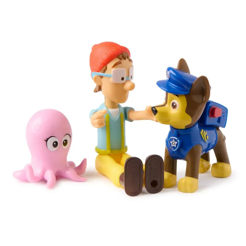 PATRULA CĂȚELUSILOR SET 3 FIGURINE CHASE ȘI CAPITANUL TURBOT