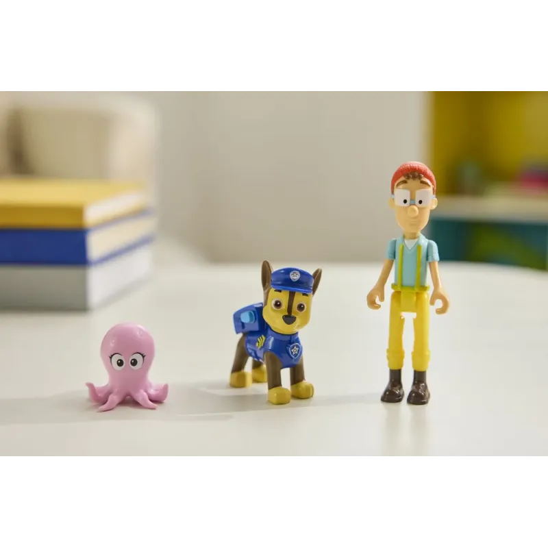 PATRULA CĂȚELUSILOR SET 3 FIGURINE CHASE ȘI CAPITANUL TURBOT