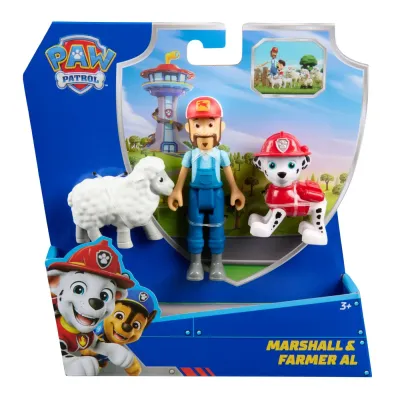 PATRULA CĂȚELUSILOR SET 3 FIGURINE MARSHALL ȘI FERMIERUL AL