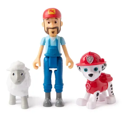 PATRULA CĂȚELUSILOR SET 3 FIGURINE MARSHALL ȘI FERMIERUL AL