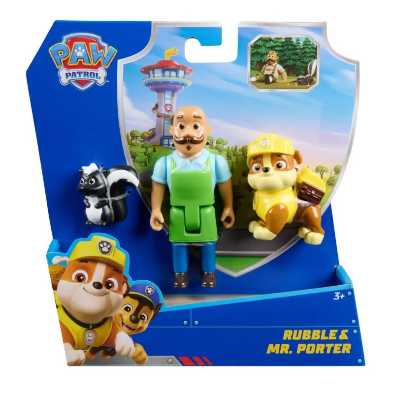 PATRULA CĂȚELUSILOR SET 3 FIGURINE RUBBLE ȘI MR PORTER