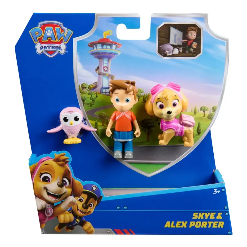 PATRULA CĂȚELUSILOR SET 3 FIGURINE SKYE ȘI ALEX PORTER
