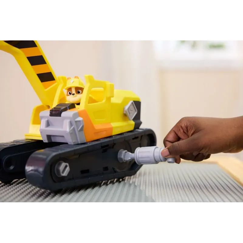 PATRULA CĂȚELUSILOR RUBBLE ȘI ECHIPA VEHICUL BULDOZER MULTIFUNCTIONAL 2 IN 1