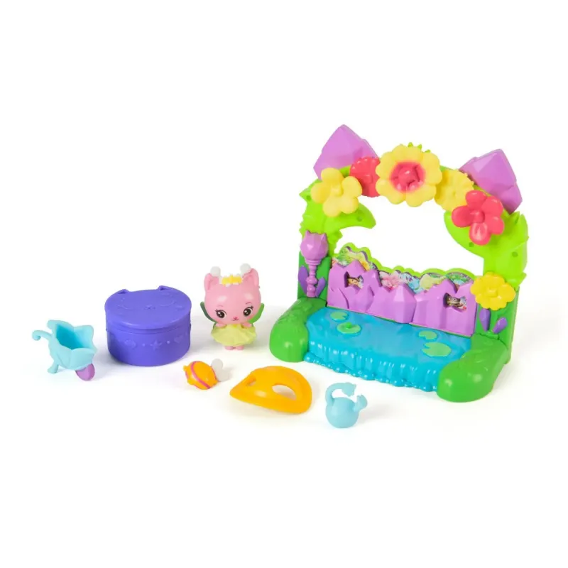 GABBYS DOLLHOUSE FILMUL SET BALCONUL GRADINA ȘI FIGURINĂ ZANA REGINA KITTY CU  ACCESORII