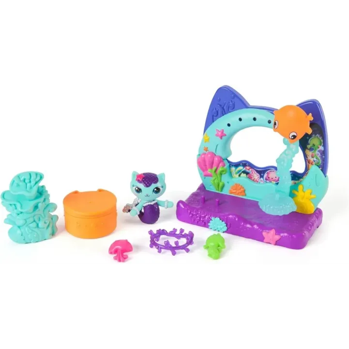 GABBYS DOLLHOUSE FILMUL SET BALCONUL ACVARIU ȘI FIGURINĂ MERCAT