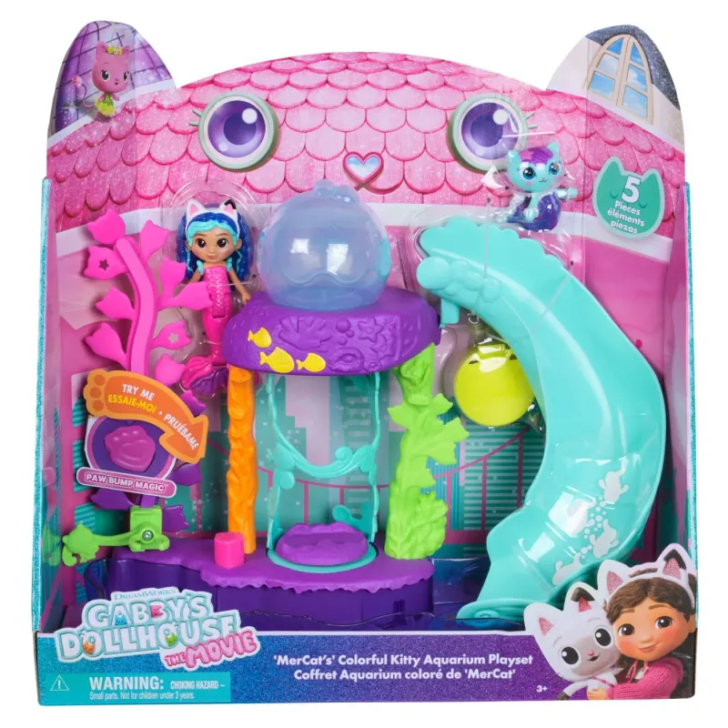 GABBYS DOLLHOUSE FILMUL SET ACVARIUL COLORAT CU FIGURINĂ ȘI ACCESORII