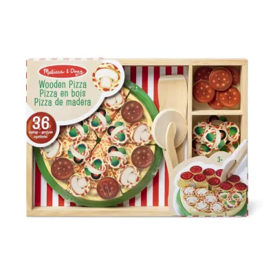 MELISSA AND DOUG SET DE JOACĂ DIN LEMN PETRECERE CU PIZZA