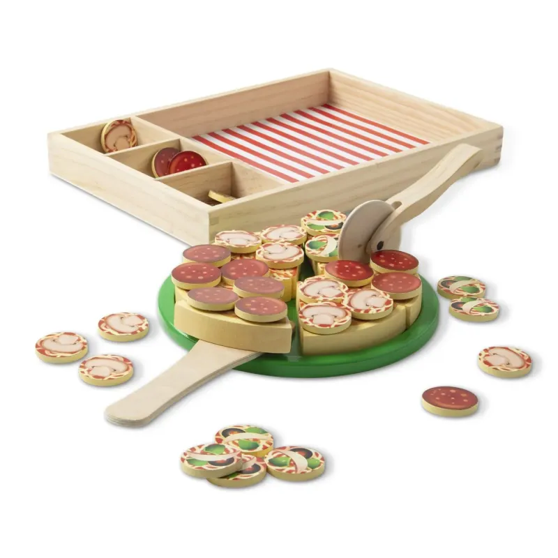 MELISSA AND DOUG SET DE JOACĂ DIN LEMN PETRECERE CU PIZZA