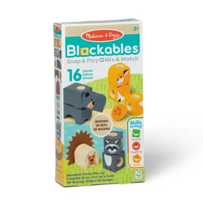 MELISSA AND DOUG SET DE CONSTRUCTIE DIN LEMN PRIETENII PADURII