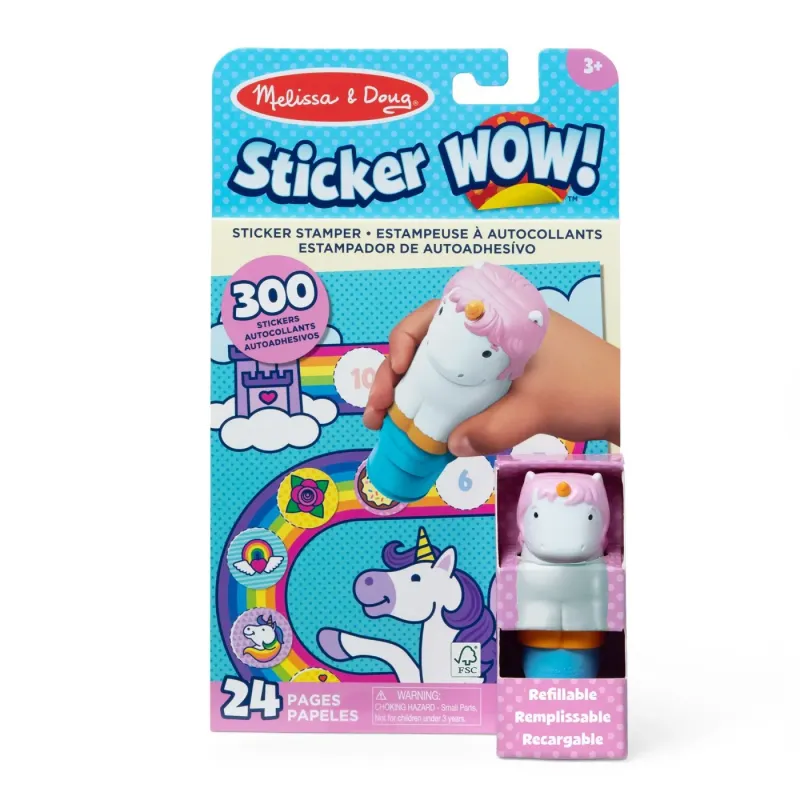 MELISSA AND DOUG SET DE JOACĂ AUTOCOLANTE ȘI STAMPILA REINCARCABILA UNICORN