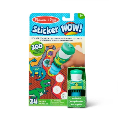 MELISSA AND DOUG SET DE JOACĂ AUTOCOLANTE ȘI STAMPILA REINCARCABILA DINOZAUR