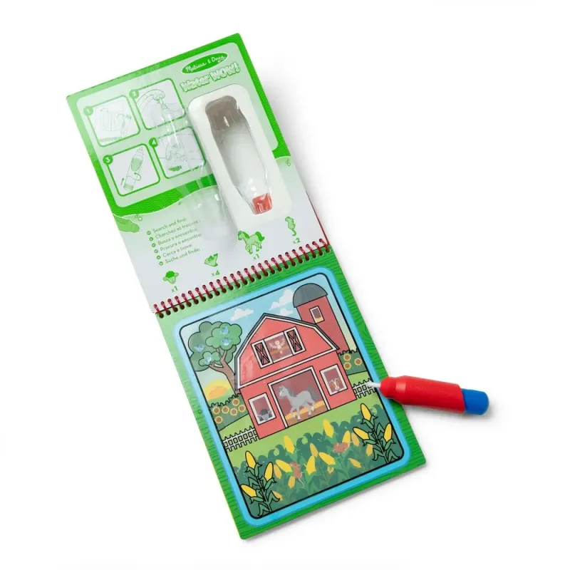 MELISSA AND DOUG CARTE DE COLORAT FERMA REUTILIZABILA CU APA WATER WOW