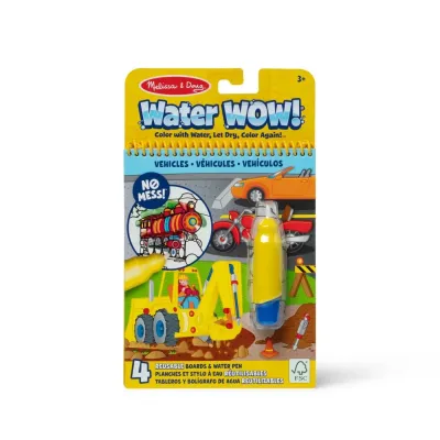 MELISSA AND DOUG CARTE DE COLORAT VEHICULE REUTILIZABILA CU APA WATER WOW