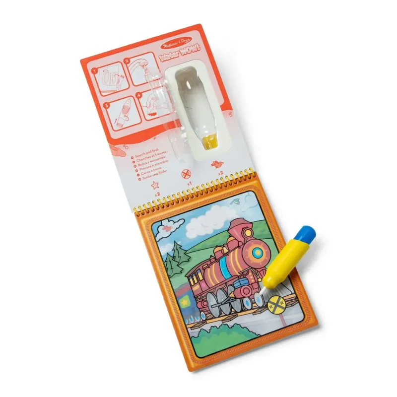 MELISSA AND DOUG CARTE DE COLORAT VEHICULE REUTILIZABILA CU APA WATER WOW