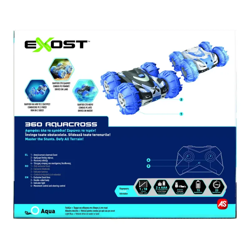 MAȘINĂ CU TELECOMANDĂ EXOST RC SCARA 1:18 360 AQUACROSS