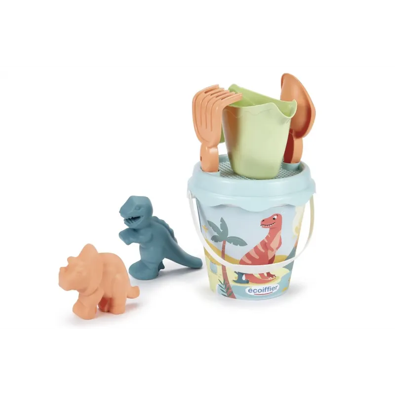 ECOIFFIER  SET GALEATA DINO CU 2 FORME DE NISIP 17CM