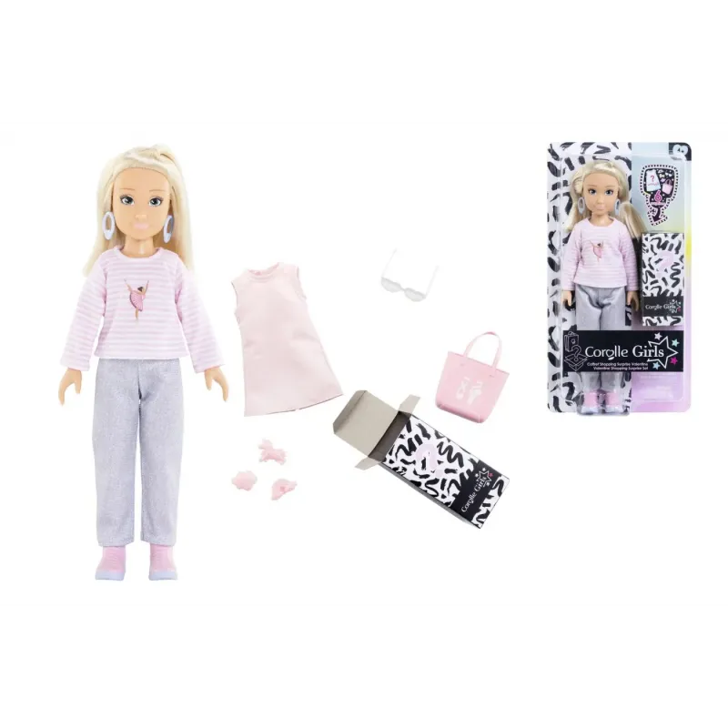 COROLLE SET CUMPARATURI SURPRIZA PAPUSA VALENTINE 28CM
