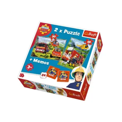 PUZZLE TREFL 2IN1 MEMO POMPIERII IN ACTIUNE
