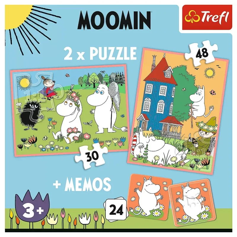 PUZZLE TREFL 2IN1 MEMO MOOMIN