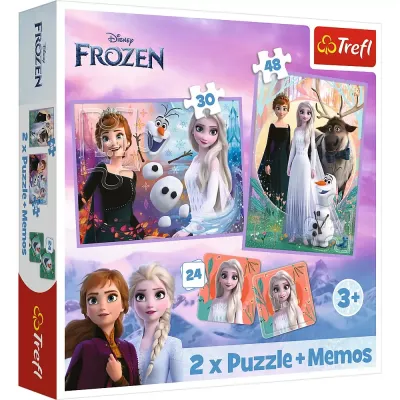 PUZZLE TREFL 2IN1 MEMO DISNEY FROZEN PRINTESELE ȘI TARAMUL LOR