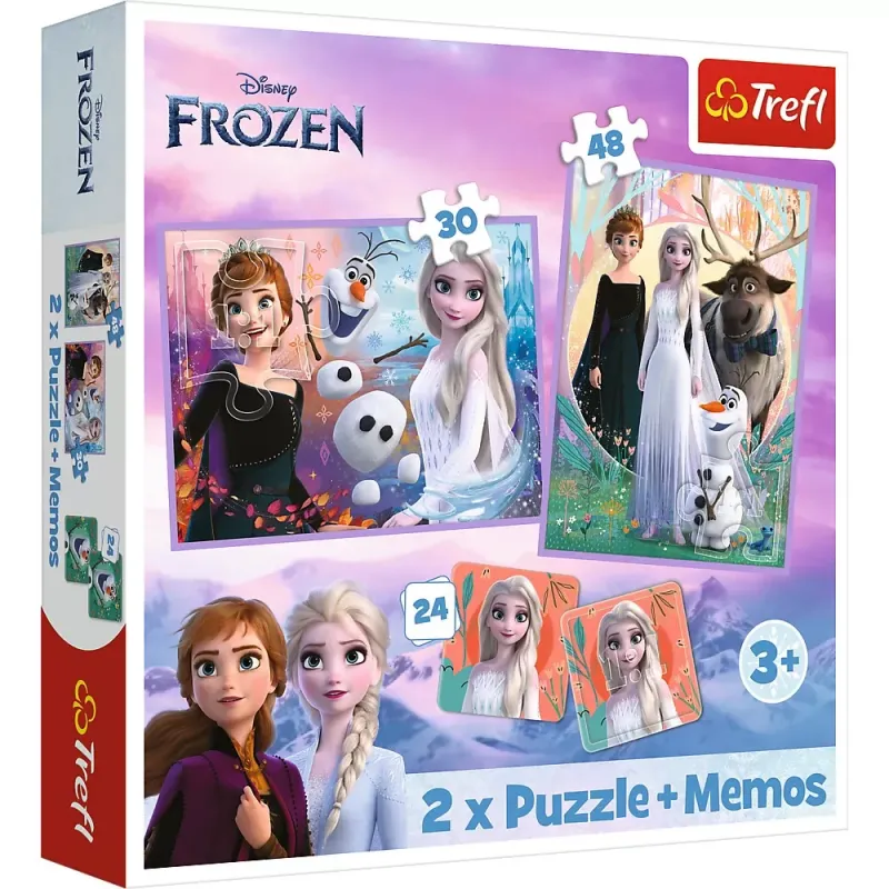 PUZZLE TREFL 2IN1 MEMO DISNEY FROZEN PRINTESELE ȘI TARAMUL LOR