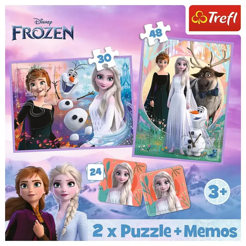 PUZZLE TREFL 2IN1 MEMO DISNEY FROZEN PRINTESELE ȘI TARAMUL LOR