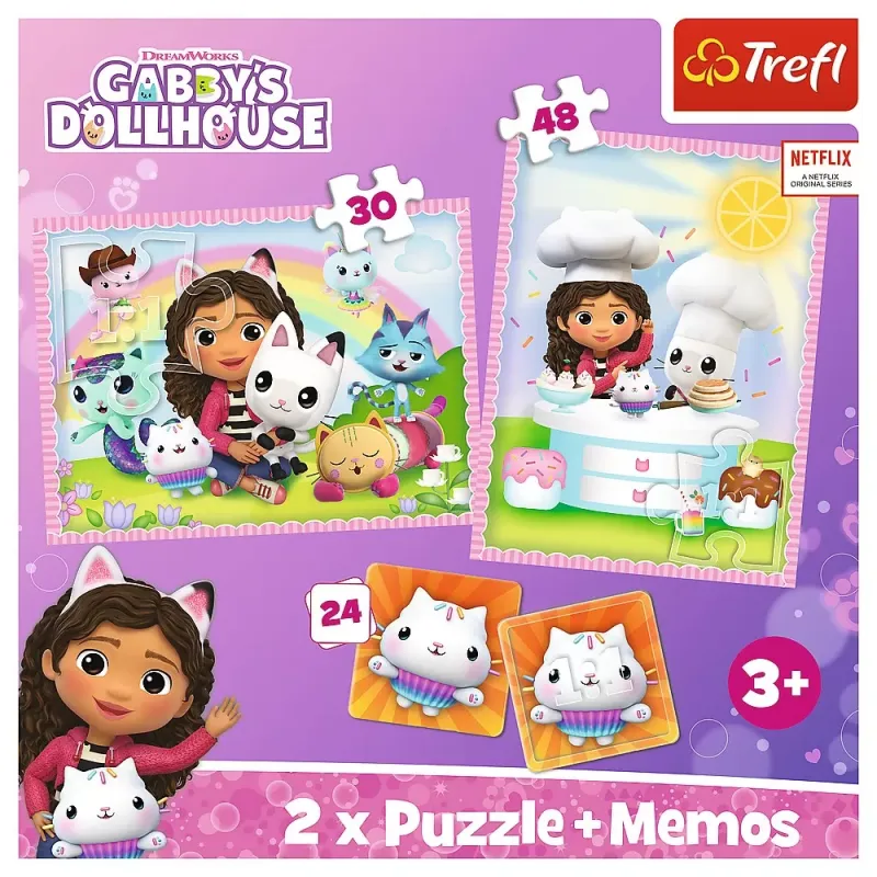 PUZZLE TREFL 2IN1 MEMO GABBYS DOLLHOUSE GABI ȘI PRIETENII EI