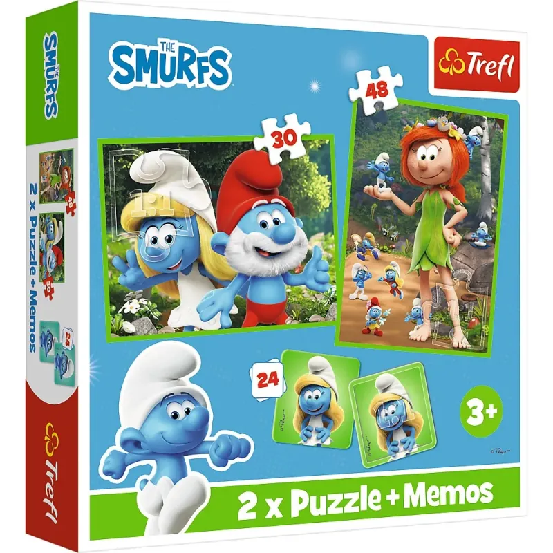 PUZZLE TREFL 2IN1 MEMO STRUMFII ȘI PRIETENII LUI