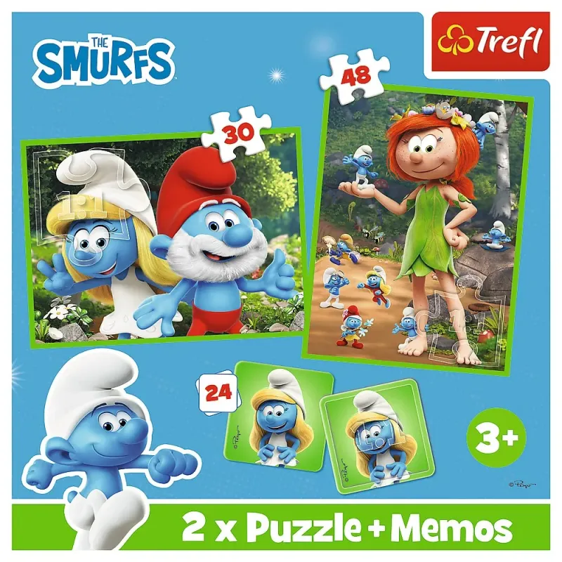 PUZZLE TREFL 2IN1 MEMO STRUMFII ȘI PRIETENII LUI