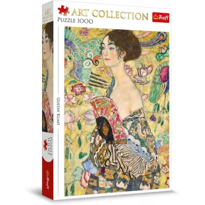 PUZZLE TREFL 1000 ART COLLECTION GUSTAV KLIMT DOAMNA CU EVANTAIUL