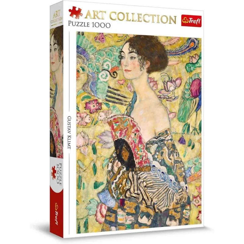 PUZZLE TREFL 1000 ART COLLECTION GUSTAV KLIMT DOAMNA CU EVANTAIUL