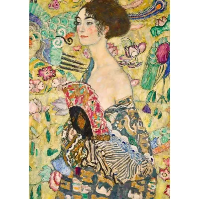 PUZZLE TREFL 1000 ART COLLECTION GUSTAV KLIMT DOAMNA CU EVANTAIUL