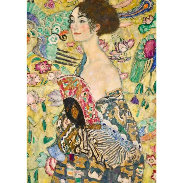 PUZZLE TREFL 1000 ART COLLECTION GUSTAV KLIMT DOAMNA CU EVANTAIUL
