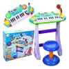INSTRUMENT MUZICĂL PIANINA ELECTRONICA MALPLAY CU SCAUN ȘI MICROFON 45 CM INALTIME ALBASTRU