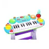 INSTRUMENT MUZICĂL PIANINA ELECTRONICA MALPLAY CU SCAUN ȘI MICROFON 45 CM INALTIME ALBASTRU