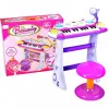INSTRUMENT MUZICĂL PIANINA ELECTRONICA MALPLAY CU SCAUN ȘI MICROFON 45 CM INALTIME ROZ