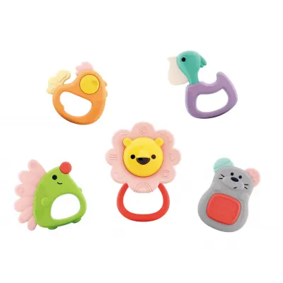 SET 5 JUCARII PENTRU DENTITIE IN CUTIE FOREST BABY