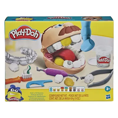 PLAY-DOH SET DENTISTUL CU ACCESORII ȘI DINTI COLORATI