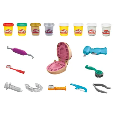 PLAY-DOH SET DENTISTUL CU ACCESORII ȘI DINTI COLORATI