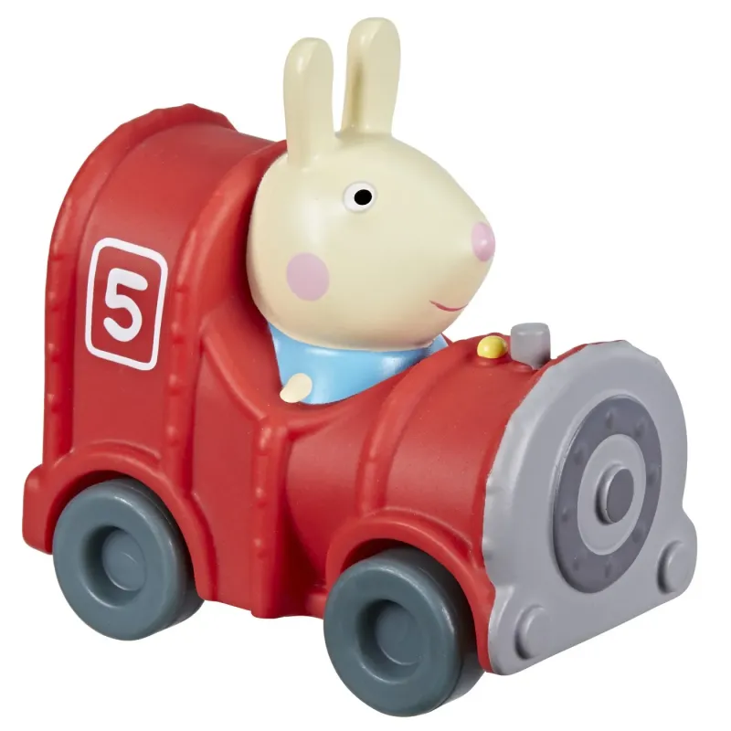 PEPPA PIG MAȘINUȚĂ BUGGY LOCOMOTIVA ȘI FIGURINĂ IEPURAȘUL REBECCA