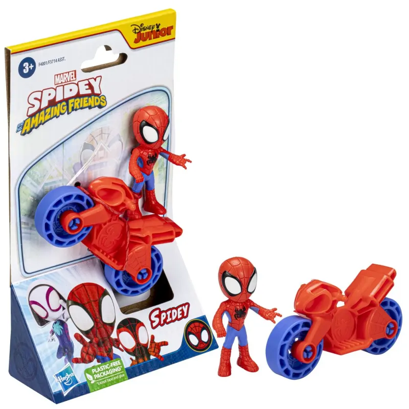 SPIDERMAN SET MOTOCICLETĂ ȘI FIGURINĂ SPIDEY 6CM