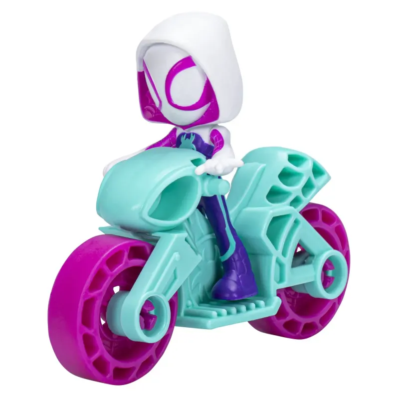 SPIDERMAN SET MOTOCICLETĂ ȘI FIGURINĂ GHOST SPIDER 6CM