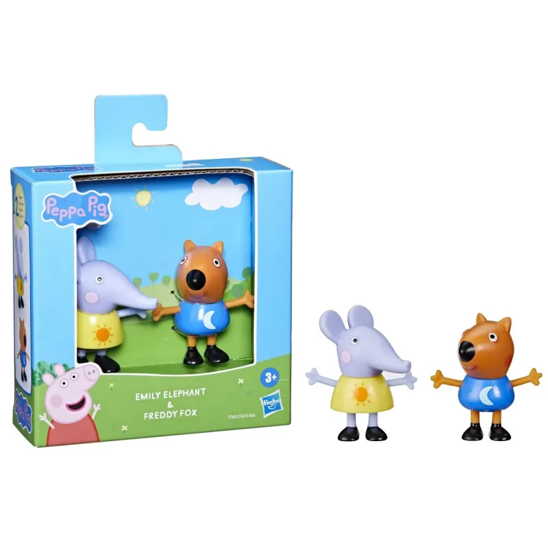 PEPPA PIG PRIETENI BUNI SET 2 FIGURINE ELEFANTUL EMILY ȘI VULPITA FREDDY
