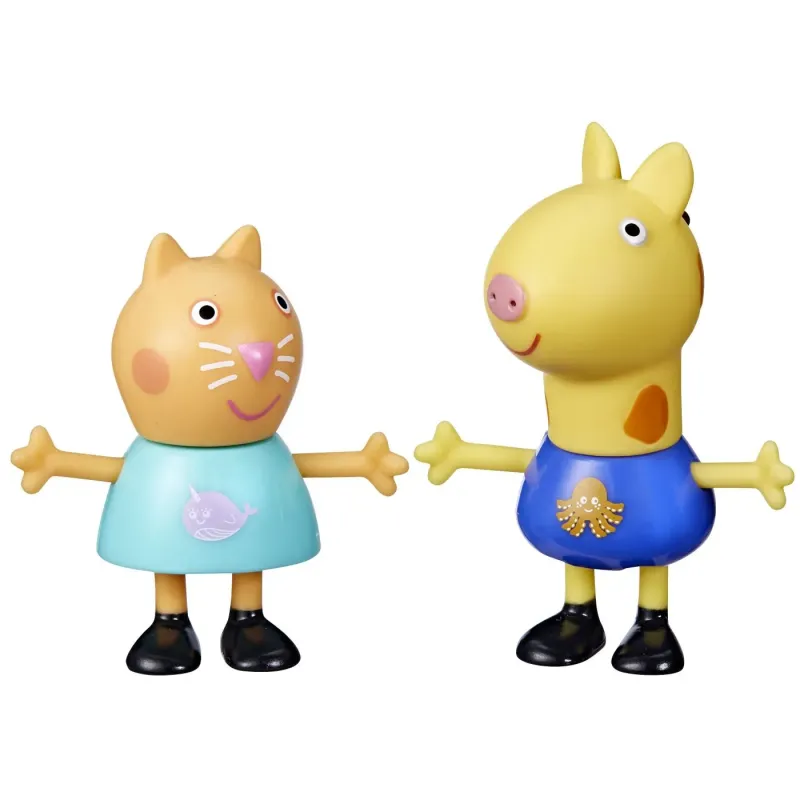 PEPPA PIG PRIETENI BUNI SET 2 FIGURINE PISICĂ CANDY ȘI GIRAFA GERALD