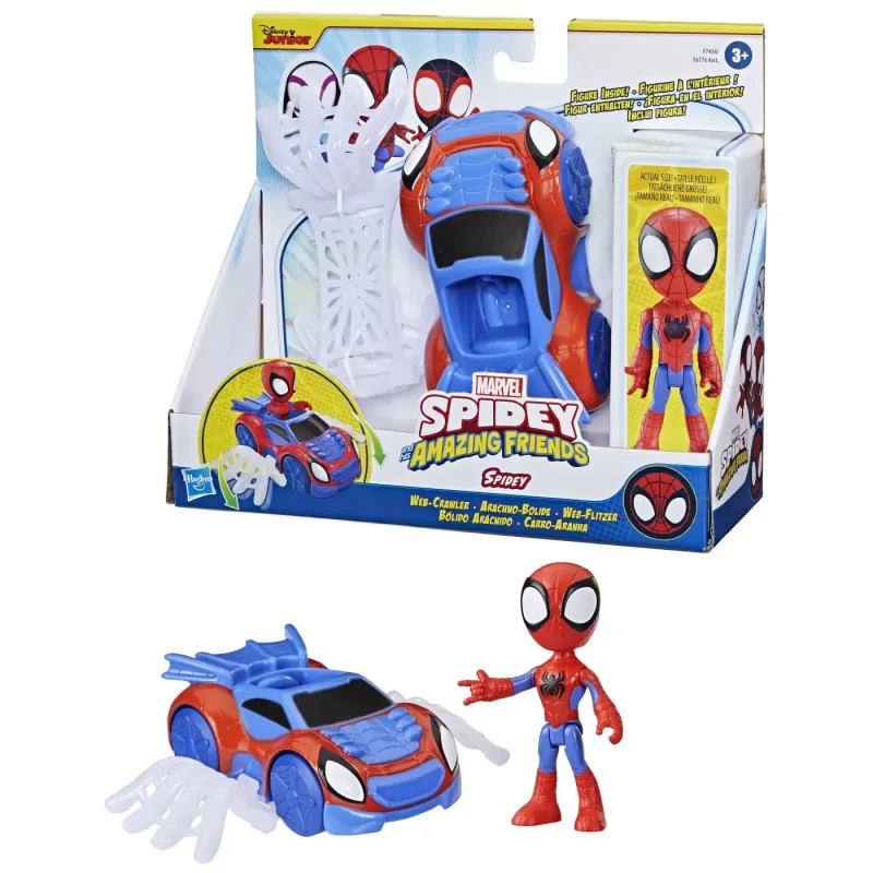 SPIDEY PRIETENII EXTRAORDINARI SET MAȘINUȚĂ ȘI FIGURINĂ ȘI ACCESORIU SPIDEY