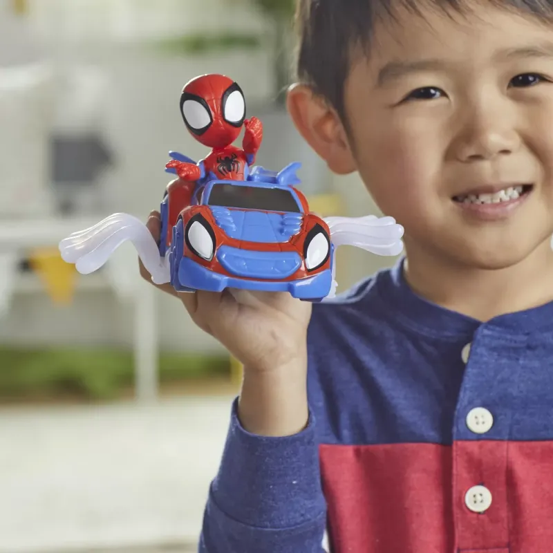 SPIDEY PRIETENII EXTRAORDINARI SET MAȘINUȚĂ ȘI FIGURINĂ ȘI ACCESORIU SPIDEY