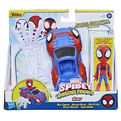 SPIDEY PRIETENII EXTRAORDINARI SET MAȘINUȚĂ ȘI FIGURINĂ ȘI ACCESORIU SPIDEY